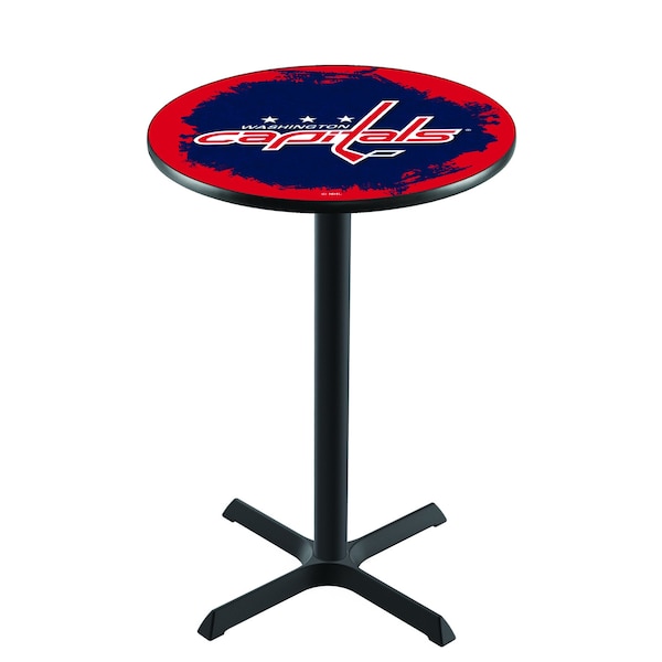 42" Blk Wrinkle Washington Capitals Pub Table